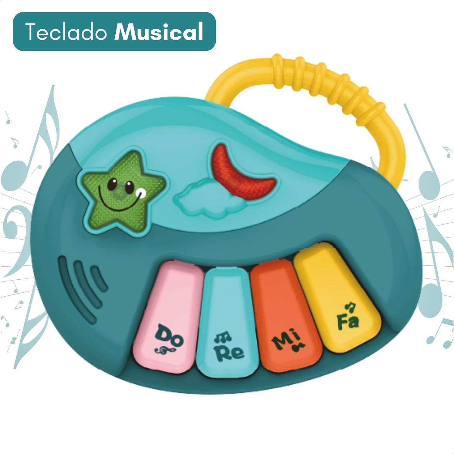 Andador de Empurrar Infantil Brinquedo Educativo para Bebê Teclado Musical Lousa Mágica Andador de Empurrar Infantil Brinquedo Educativo para Bebê Teclado Musical Lousa Mágica