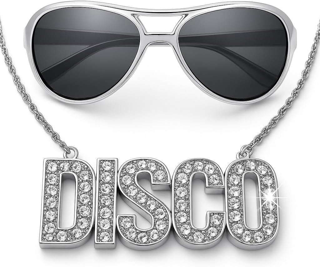 Disco Ball Earrings for Women - 70's Halloween Disco Outfits Costume Accessories For Men - Choice of Color