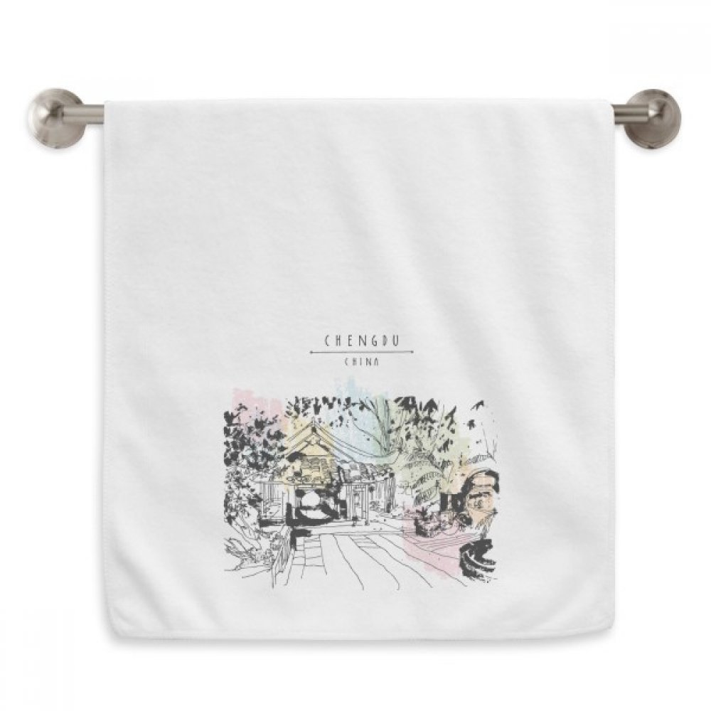 Serviette de toilette douce pour peaux sensibles motif Lijiang