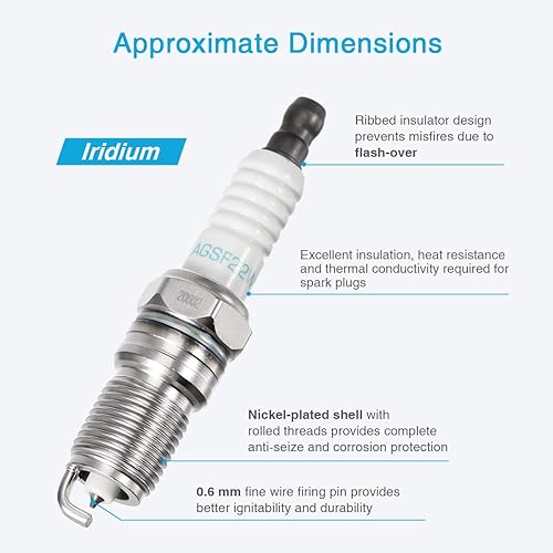 Miniatura 5 de Vplus Bobina de encendido DG508 y bujía SP479 AGSF22WM compatible con Ford 4.6L 5.4L V8 Crown Victoria Expedition F150 F250 Mustang Lincoln Mercury