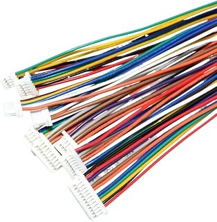 FENG GUO 10Pcs 1.0mm 2/3/4 8 Pin Cable Connector Pitch 1.0 mm Single Female Terminal Plug Wire Length 10/20/30cm(Length 20cm,SH1.0 12Pin)