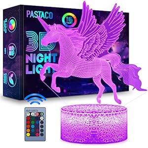 Unicorns Gifts for Girls, Unicorn Night Lights for Girls Room, 16 Colors Changing & Dimmable LED Bedside Lamp for Girls…