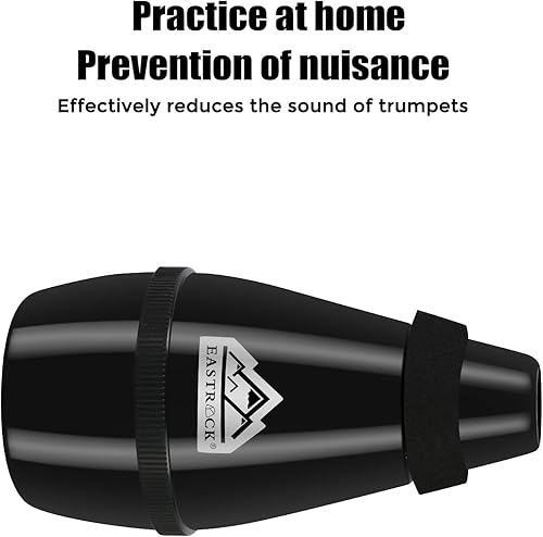 Miniatura 5 de EASTROCK Silencio de trompeta ABS ligero Accesorios para trompeta (NEGRO)