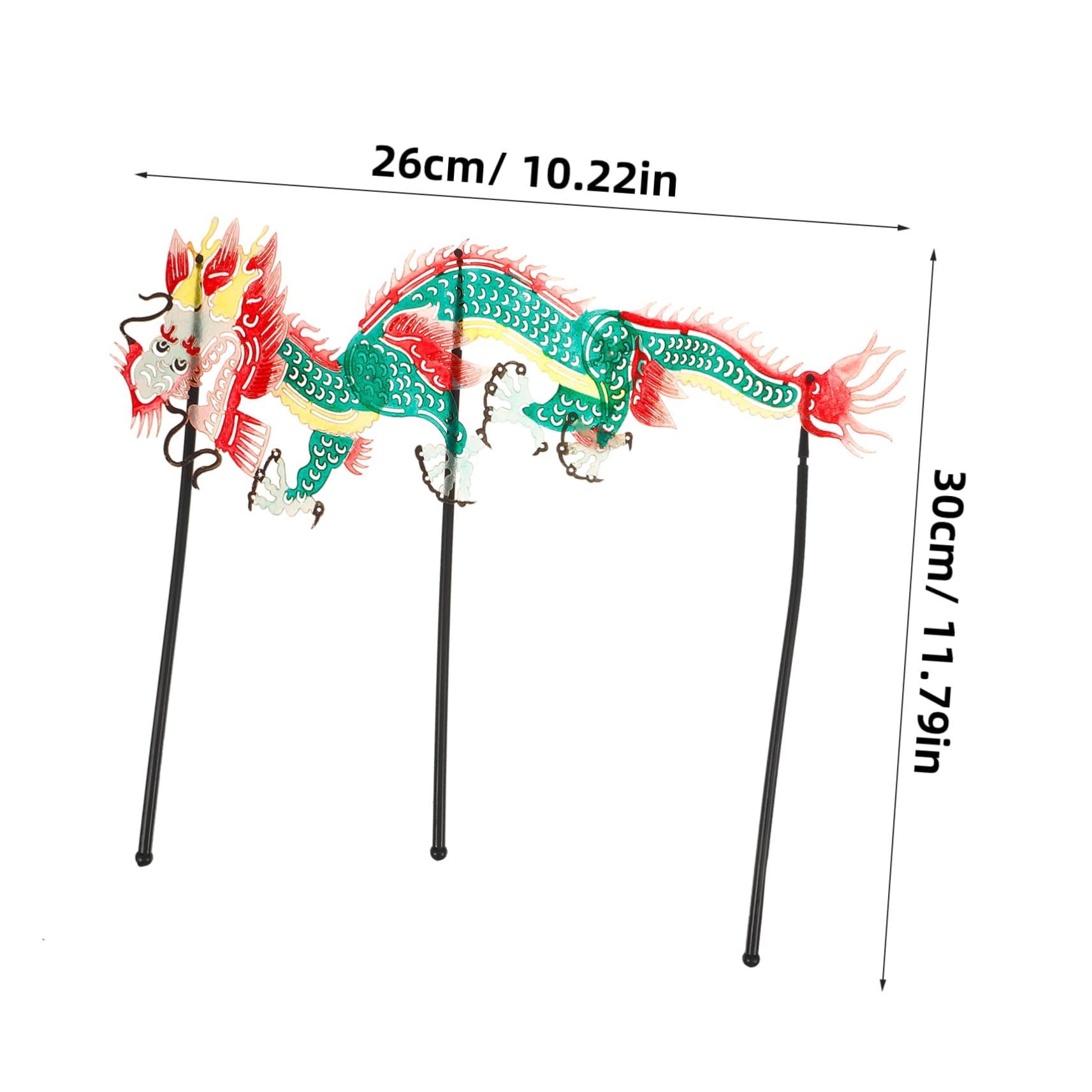 KESYOO Traditional Shadow Puppetry Props Dragon Lion Puppet Boys and Girls Educational Toy Handmade Marionette Set Random Style