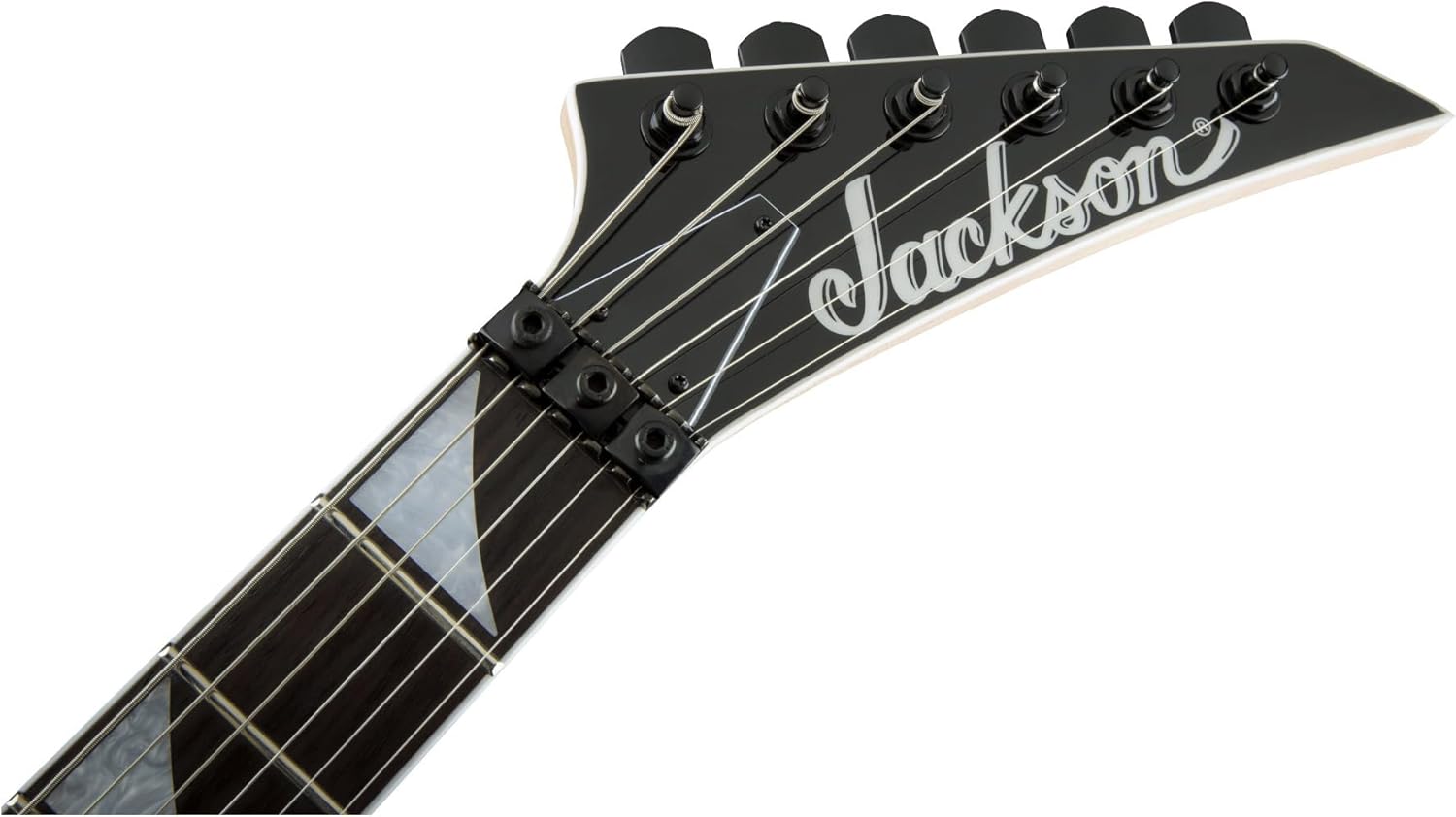 Close-up of the Jackson headstock