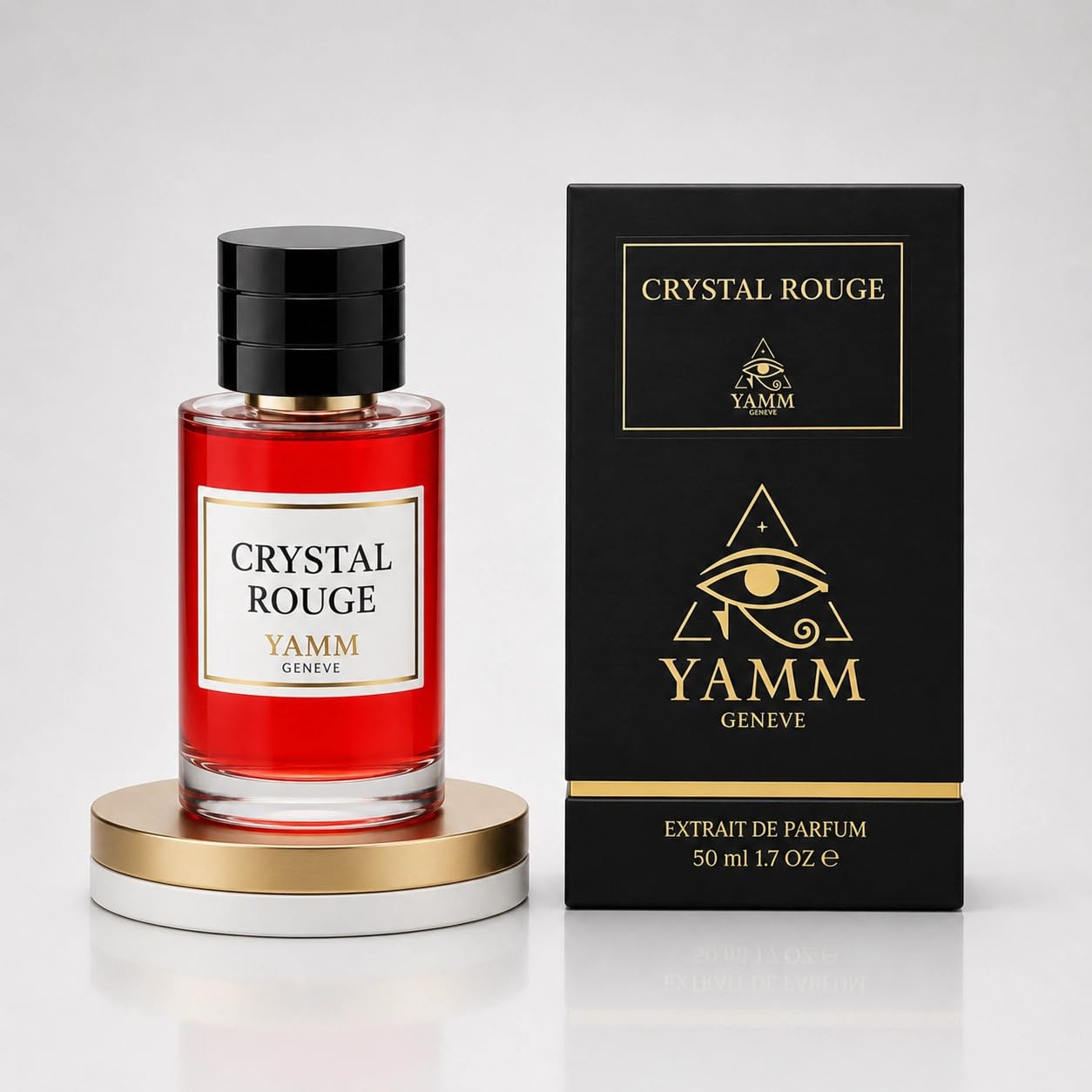 Kryształowy czerwony | Ekstrakt z perfum 50 ml | Mieszane perfumy dla mężczyzn i kobiet, gorzki migdał, szafran, jaśmin, nuty bursztynowe i drzewne, luksusowy i długotrwały