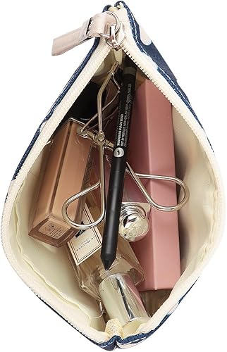 Miniatura 5 de Bolsa de maquillaje, organizador de viaje, neceser para mujer, pequeña funda de cosméticos para bolso, lindo embrague de almacenamiento de tela,