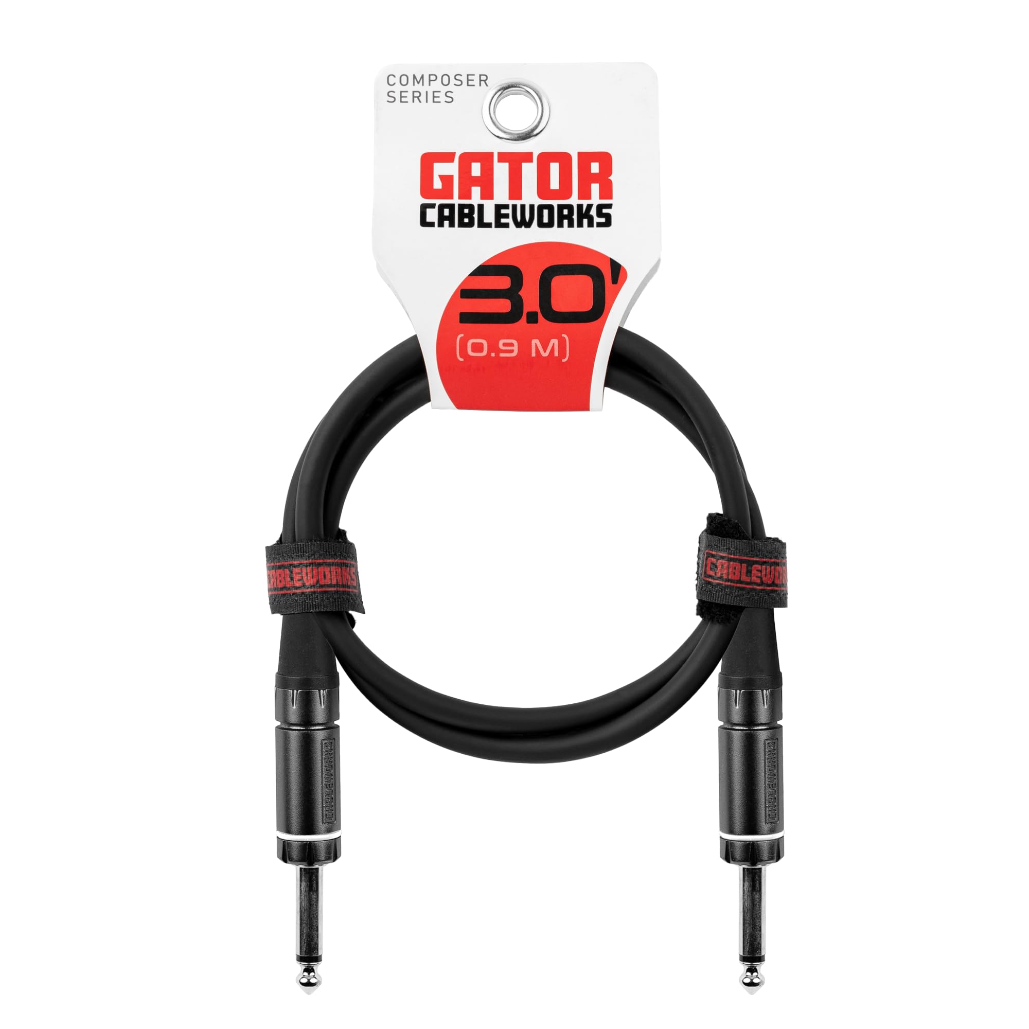 Cableworks By Gator Cases Composer Series - Cable de instrumento recto a recto de 3 pies (GCWC-INS-03)