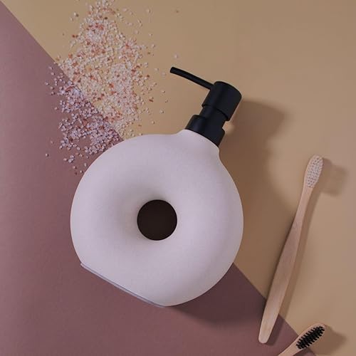 Miniatura 4 de Dispensador de jabón de cerámica para baño y cocina con bomba negra, dispensador de jabón líquido para manos, elegante accesorio de encimera, color