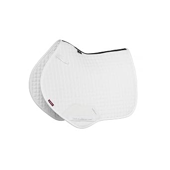 LeMieux Suede Close Contact Saddle Pad Square - Breathable - High Wither - White - Large