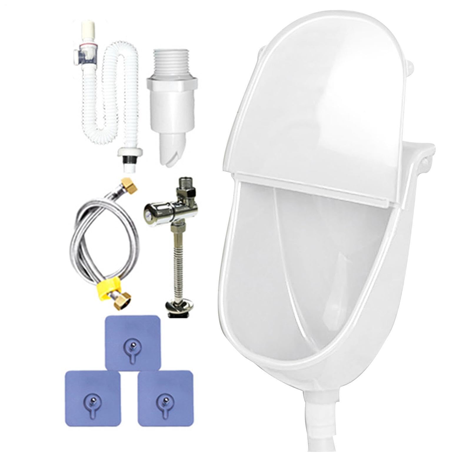 Garaje Para Urinarios - Orinal Para Hombres Montado En La Pared De 15,16 Pulgadas | Urinarios Cubiertos Con Tubo De Drenaje De Entrada De Válvula De Descarga | Casa Dormitorio Cobertizo Patio Trasero