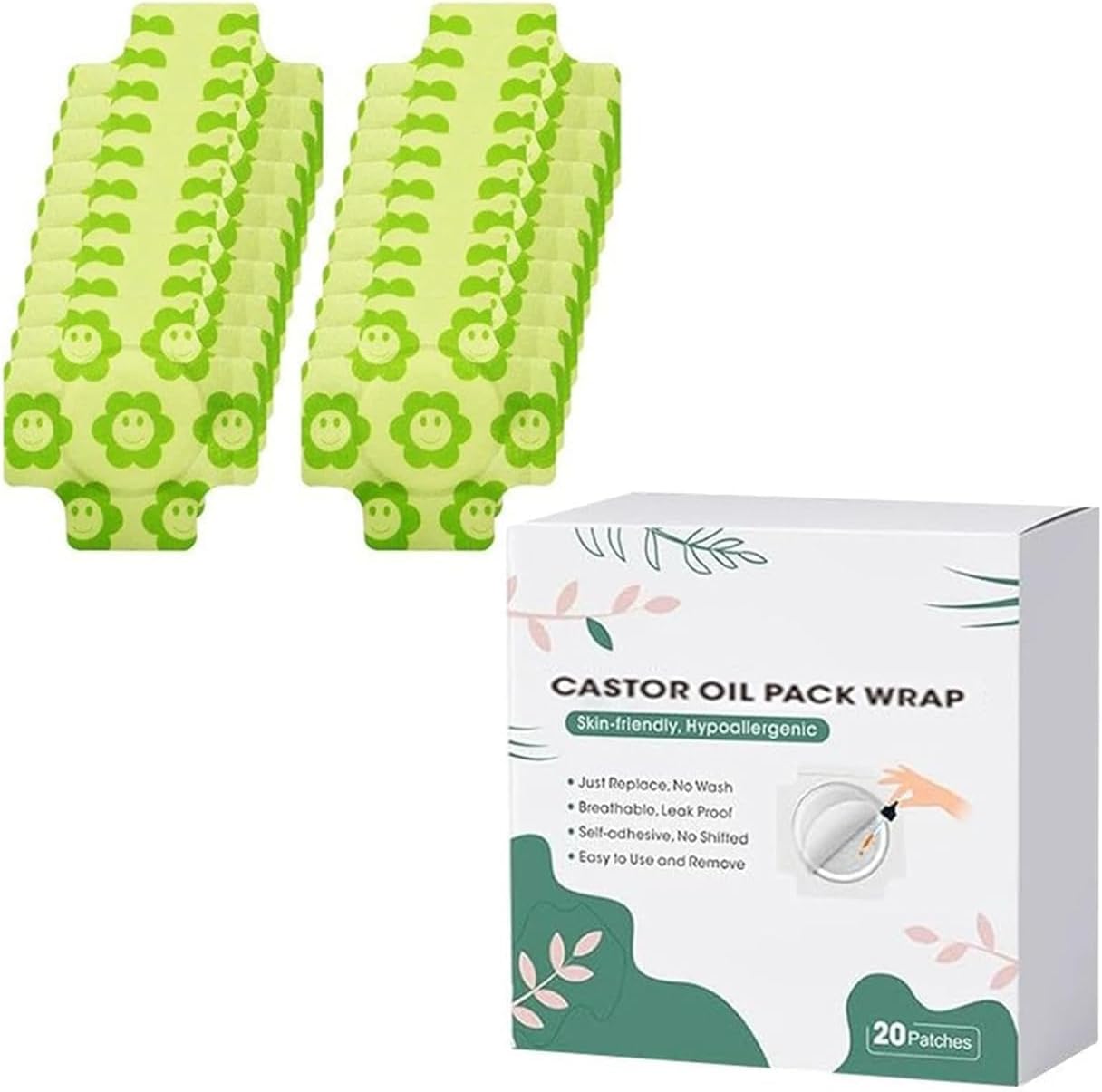 Castor Oil Belly Button Patch For Wellness And Self-care. Skin-friendly And Hypoallergenic Formula Suitable
