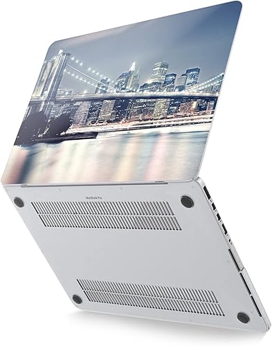 Miniatura 2 de Cavka Funda rígida compatible con MacBook Pro 16 14 M2 2023 M1 Pro 13 2022 Air 13 2021 Retina 2020 Mac 11 Mac 12 Nightlife Print Brooklyn NY Design