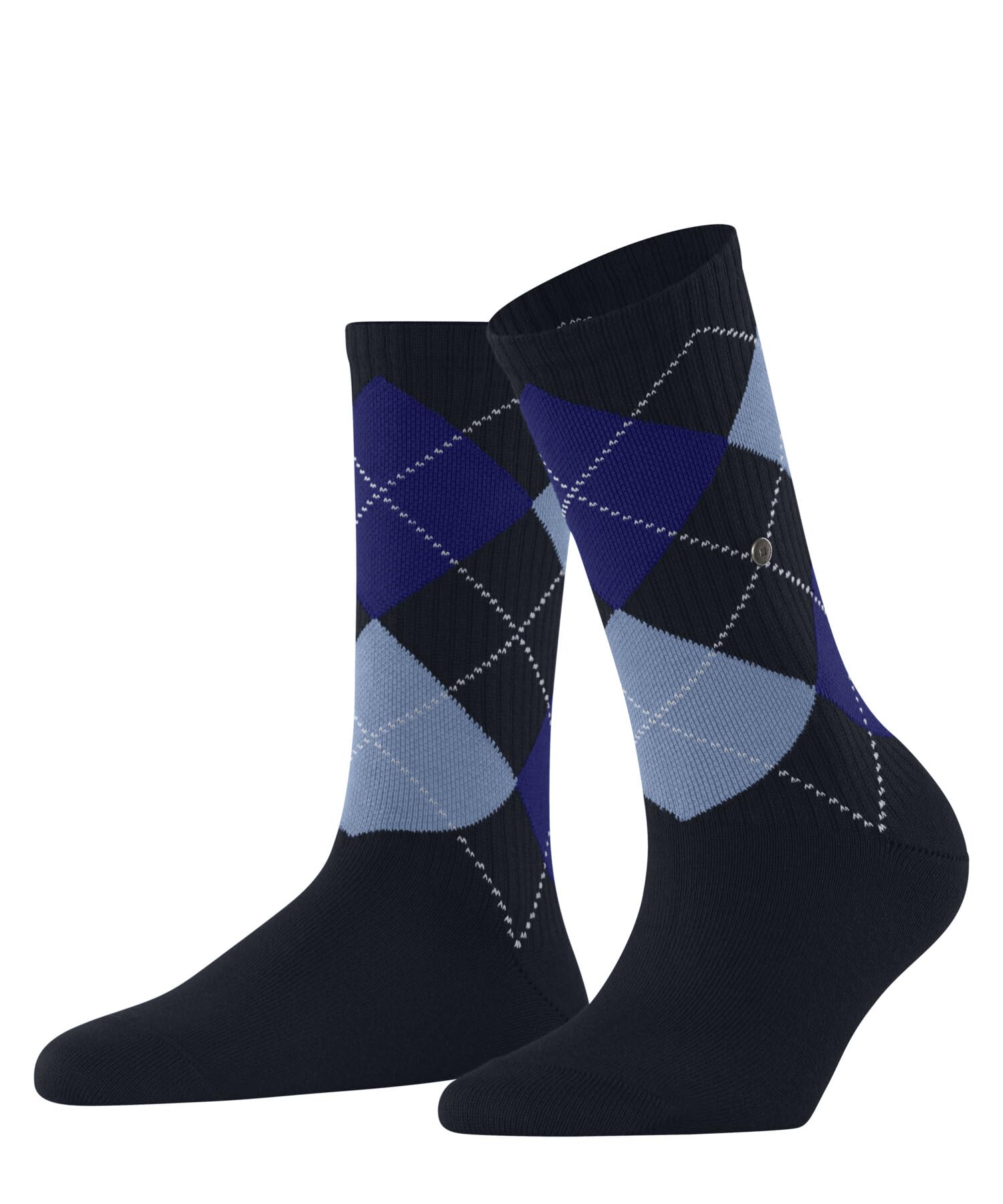 Burlington Women's Fleet Street W So Cotton Plain 1 Pair Socks, Blue Marine 6120 Rib Courtside, 3.5-7