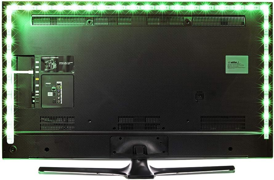 ACMENOVO RGB TV Backlight, (Fit <22" TV) Waterproof 20 Colors RGB LED Strip Light 5V USB Powered 24Keys Dimmable Remote Controller Flexible 5050 Bias Lighting Kit for Screen HDTV PC Monitor LCD