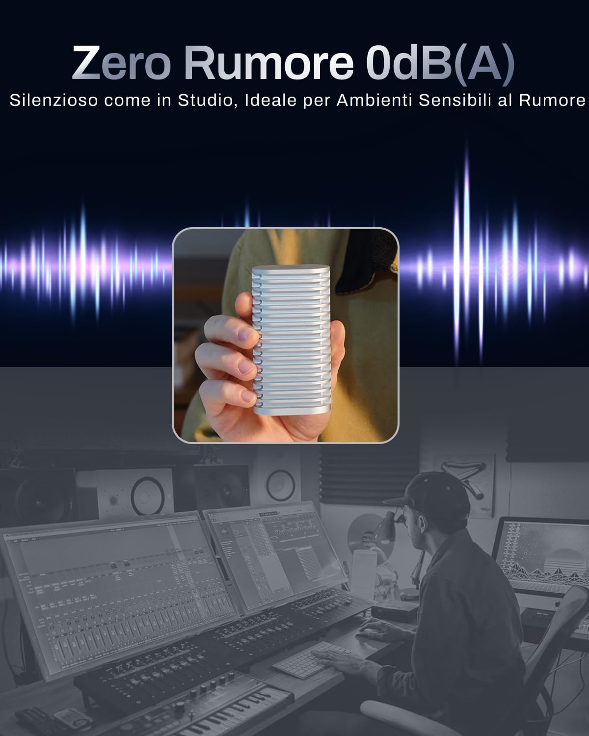 TERRAMASTER D1 SSD Plus 40Gbps M.2 NVMe SSD Enclosure - Alluminio M.2 Enclosure USB Type-C, Compatibile con USB 4/3.2/3.1/3.0/2.0, Thunderbolt 5/4/3, App Mobile per il Backup dei Dati (Diskless)