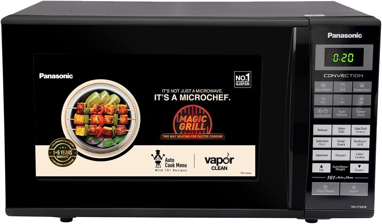 LG 28 L Charcoal Convection Microwave Oven (MJ2886BWUM, Floral, Diet