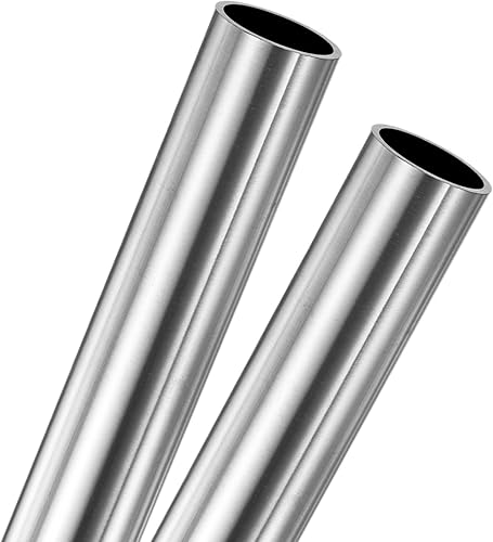 Miniatura 24 de Paquete de 2 tubos de acero inoxidable 304 de 5.906 in, diámetro exterior de 0.39 pulgadas de diámetro exterior y 0.039 in de grosor de pared, tubos