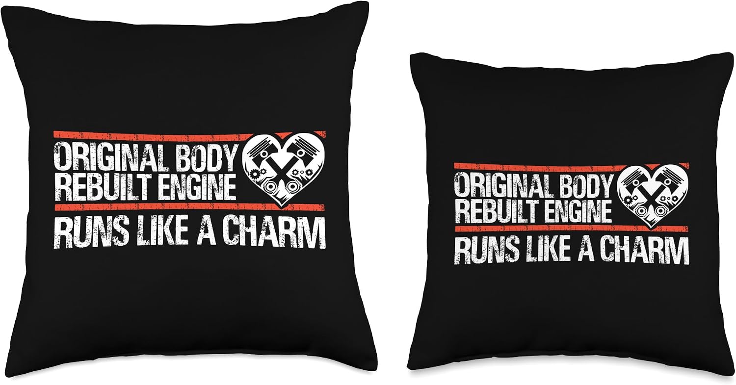 Funny Heart Attack Survivor For Men Women Open Heart Surgery Throw Pillow