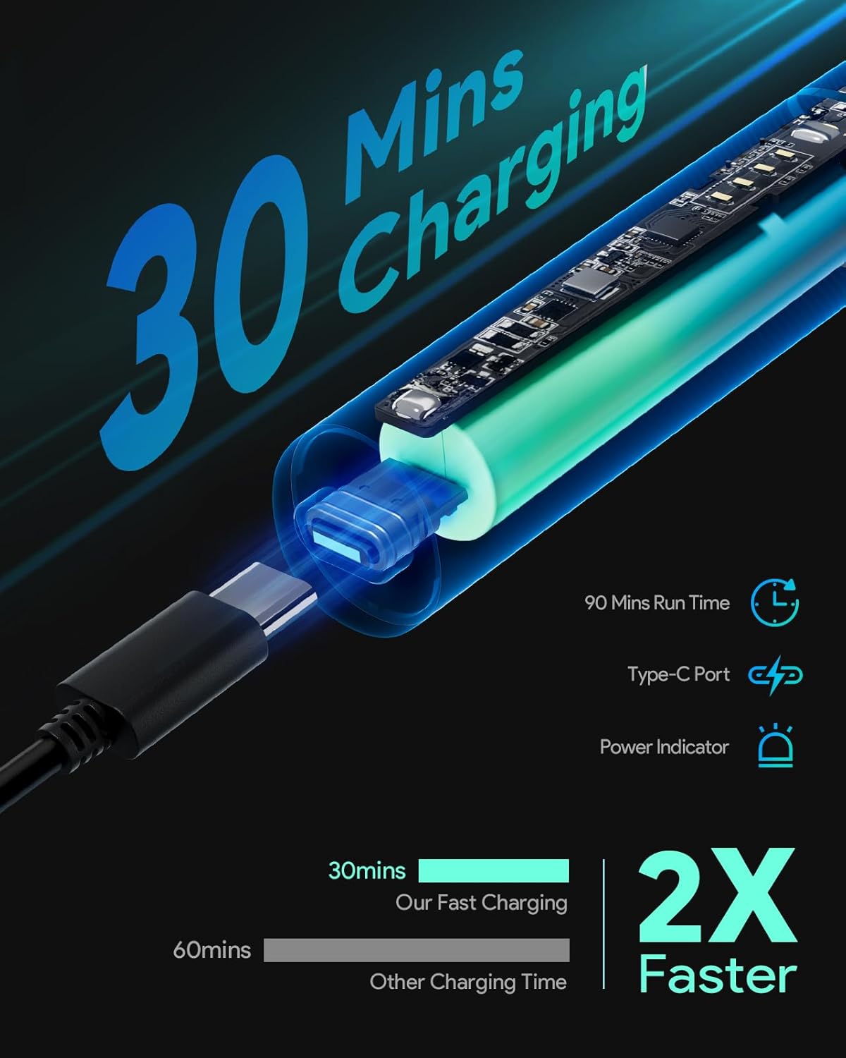 Xpert T Integrated Magnetic Electric Beard Trimmer & Shaver, with Travel Case, Electric Razor, Adjustable Combs Set, Body Kits, Nose Hair Trim Head, Personal Body Trimmer for Men Women, Black - Image 6