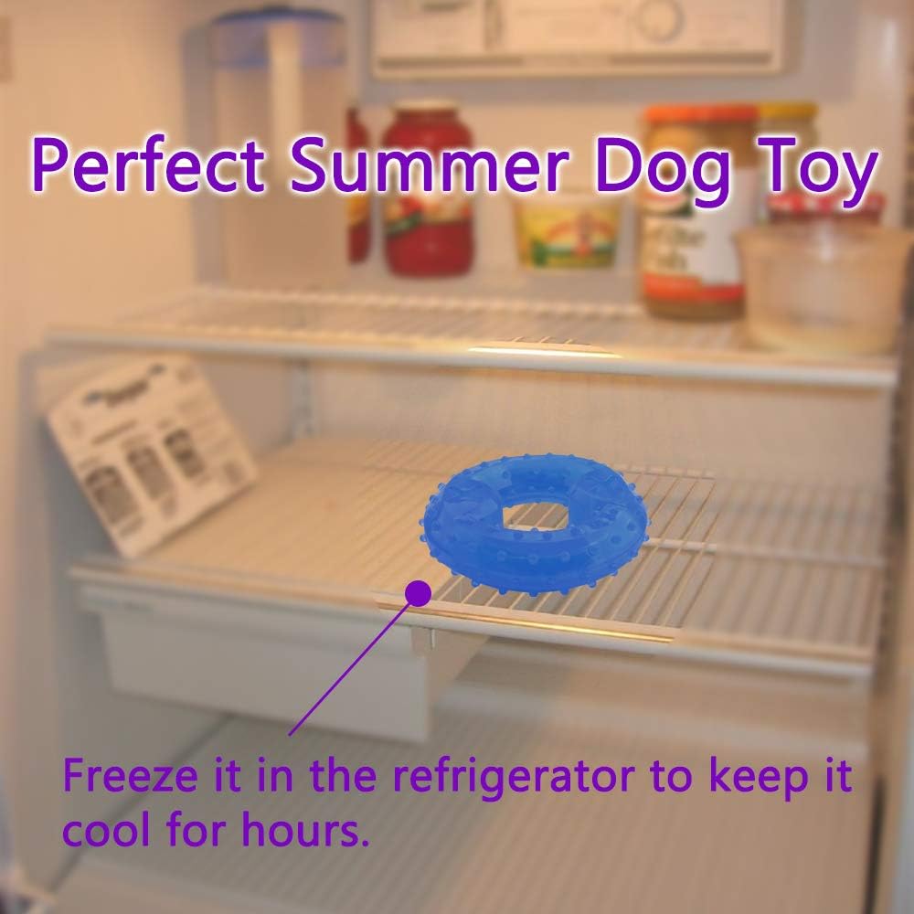 Dog Cooling Toy Puppy Teething Ring Freeze Dogs Chew Toy for Summer Tough Robust Pet Toys Dog Ice Teething Toys for Puppies image 4
