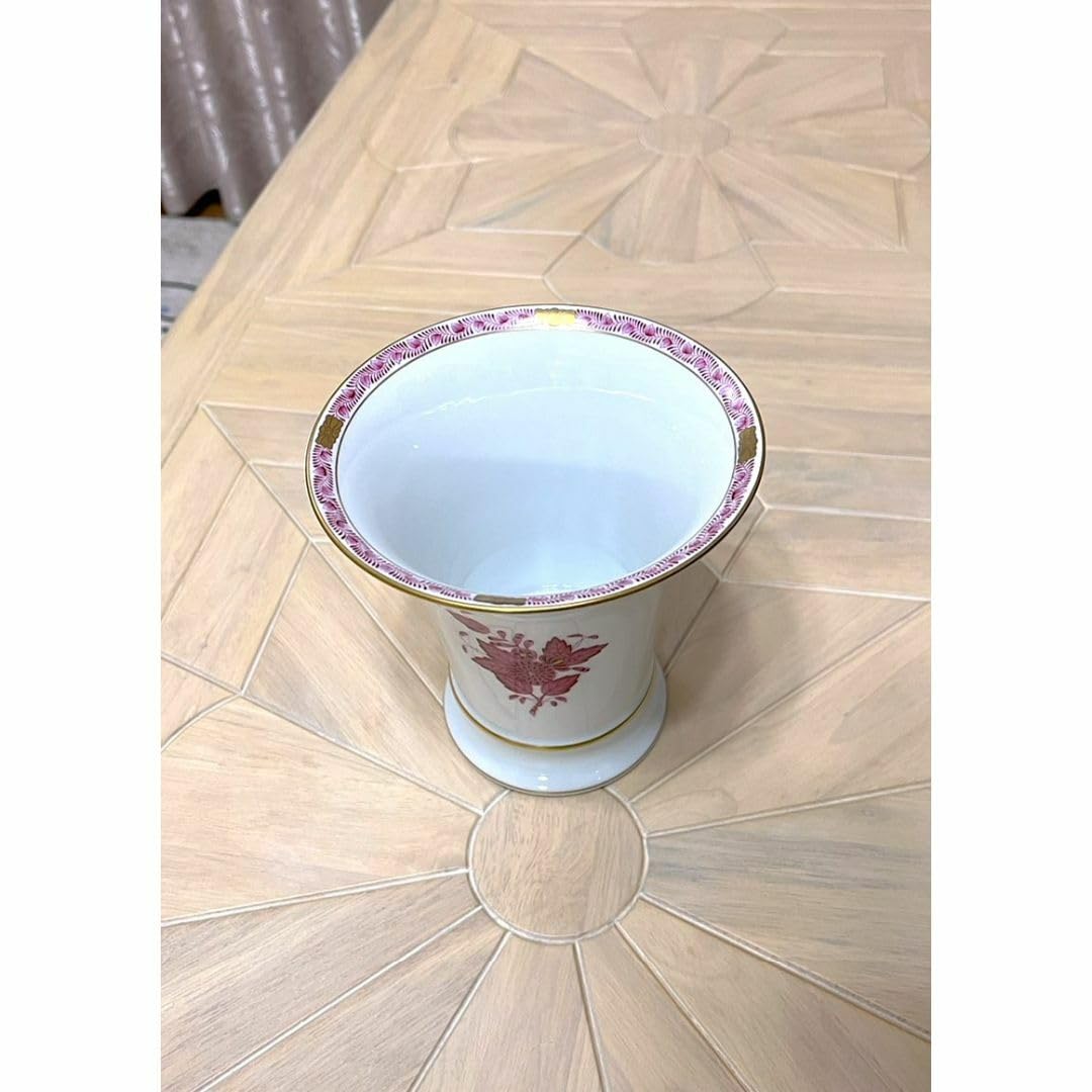 【マツ】ヘレンド　花器　アポニー　ピンク ヘレンド 花瓶□アポニー ピンク フラワーベース 一輪挿し 小
