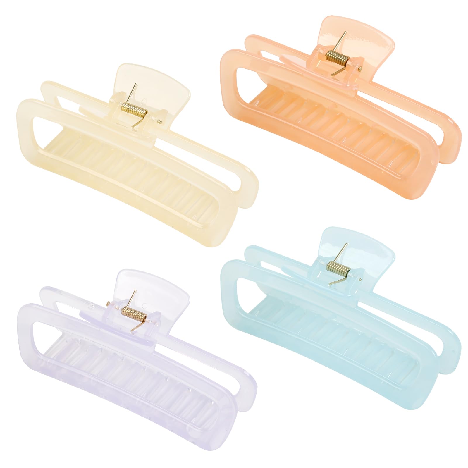 Pinzas extragrandes de 5 pulgadas para mujer, pinzas redondeadas irrompibles para cabello grueso, agarre fuerte, antideslizante, accesorios para el cabello XL para mujeres y adolescentes