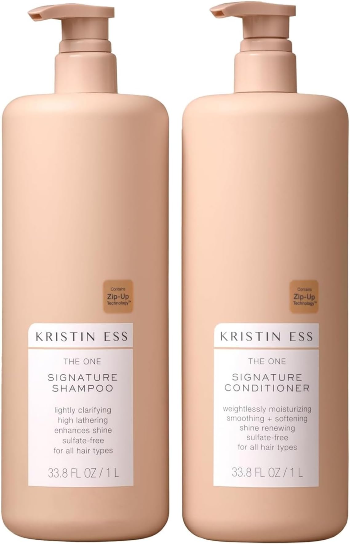 Hair One Signature Shampoo + Conditioner Bundle - Avocado Oil, Castor Oil - Lightly Clarifying, Sulfate Free, Hydrating, Moisturizes, Smooths, Softens, Color Safe, Vegan - 2 Piece Set