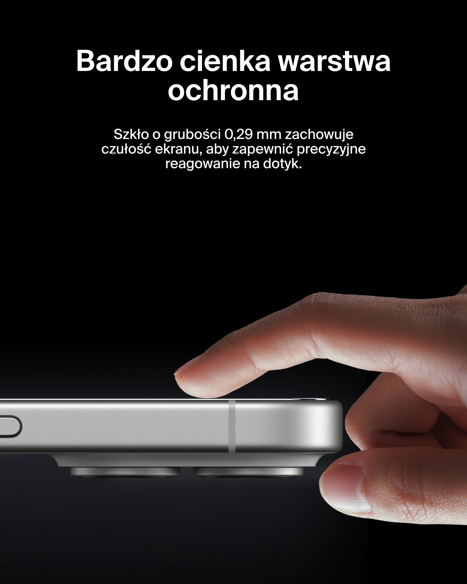Belkin ScreenForce InvisiGlass szkło ochronne do iPhone 16, tacka Easy Align ułatwiająca nakładanie, wykonane ze szkła z recyklingu, folia ochronna do iPhone 16, iPhone 15 i iPhone 14 Pro
