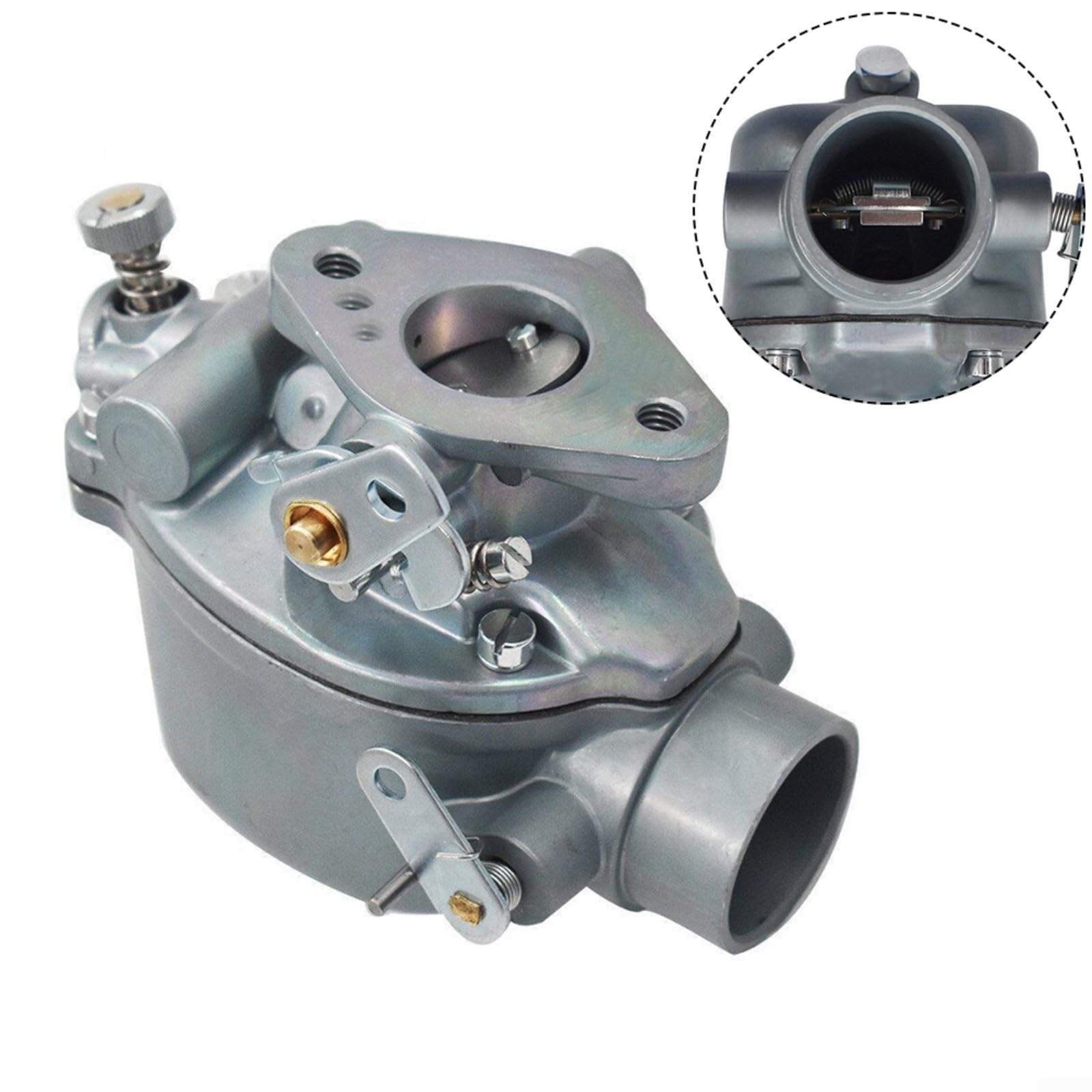 Vergaser 533969M91 für Traktor 8N9510C MF35 MH50 MF50 MF135 MF150 TSX882 TSX33, inkl. Ölfilter Dichtungen Zubehör, Lochabstand 54mm, Ersatzteil Landwirtschaft Industrie
