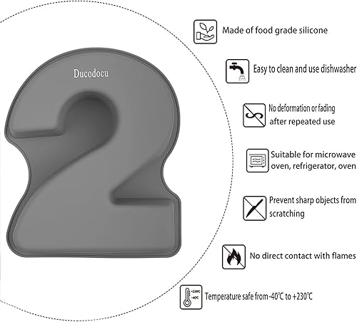 Miniatura 2 de Ducodocu Moldes de silicona para tartas 3D de gran número, moldes novedosos para tartas, moldes para hornear bricolaje para cumpleaños, boda,