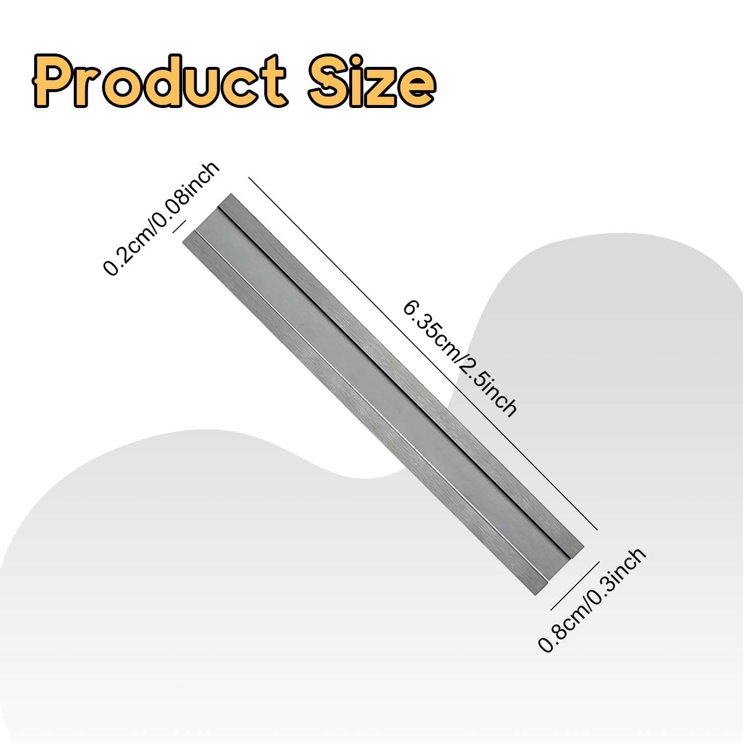 Carbide Scraper Blades, 2-Pack 2.5" Hard Double-Edged Tungsten Steel — Amazon image 3