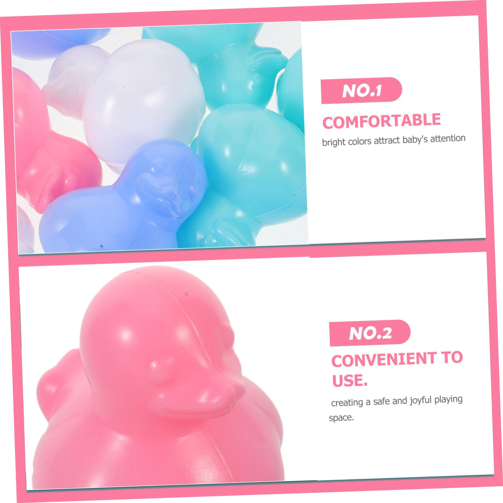 TOYANDONA 64pezzi Giocattoli per Ragazzo Ragazza Ragazza per Piscina Accessori per Bagnetto Palline Colorate Forma di Anatra Giocattoli per Doccia Giocattolo per Bagnetto per Ragazzo