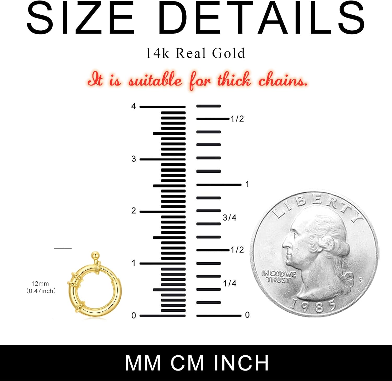 14K Yellow Gold Clasp for DIY Necklace Bracelet Jewelry Making, Lobster Clasp Extender Necklace Clasp Connector Bracelet Extension(Style 10) - Image 2