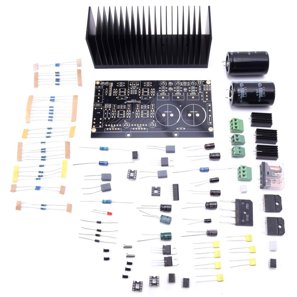 Scheda amplificatore di potenza stereo con doppio canale e componenti elettronici premium per sistemi audio domestici, kit fai da te LM3886, OP07, servo CC, amplificatore