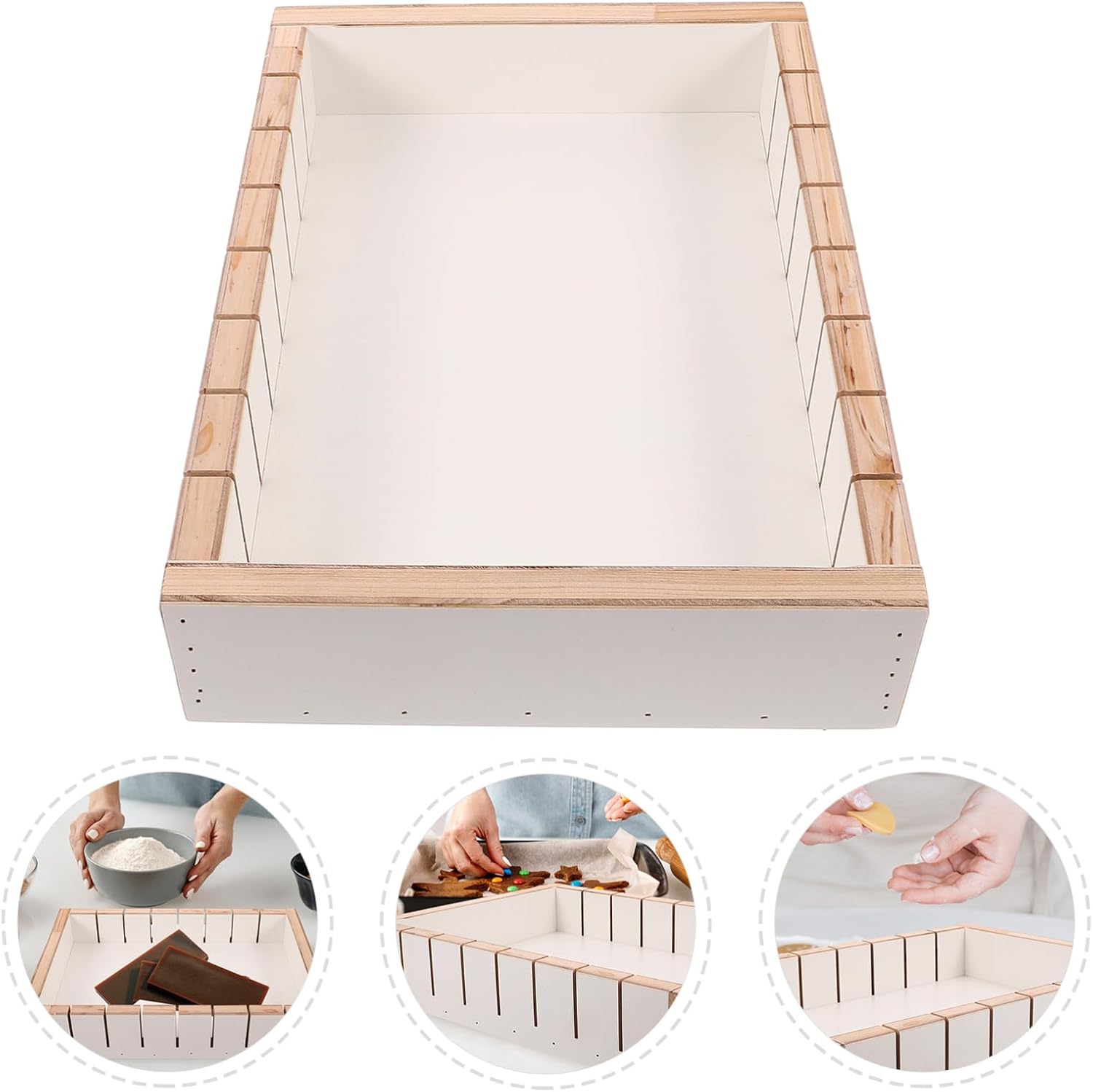 Nougat Maker Mold Press for Donkey-hide Gelatin Cake Handmade Cooling and Shaping Tray Solid Wood Mold for Easy Nougat Making and DIY Candy Baking