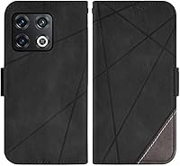 Vista 5 de Asuwish Funda compatible con OnePlus 10 Pro One Plus 10Pro 5G y protector de pantalla de vidrio templado, soporte de cuero para tarjetas con tapa