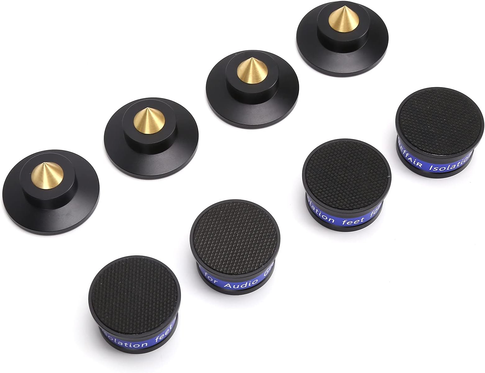 BAFOVY Preffair Isolation Feet, Aluminum Alloy Spikes for Turntables and Speakers, Reduces Vibration and Enhances Sound Clarity (Black)