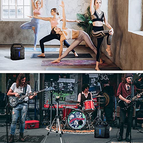 Earise Vigorowl T65 Portable Pa System With 2 Rechargeable Batteries, 30W Powerful Nonstop Playing Speaker, Bluetooth Karaoke Machine With 2 Microphones, For Outdoors And Indoors #TOP6