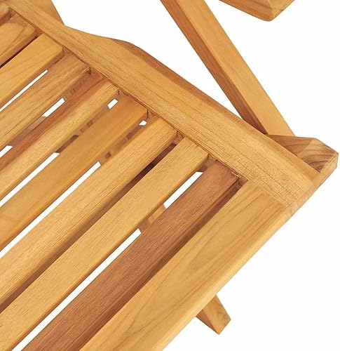 Miniatura 7 de vidaXL Sillas plegables de madera maciza de teca marrón para patio, juego de 2, asientos de jardín con reposabrazos y respaldo, muebles de exterior
