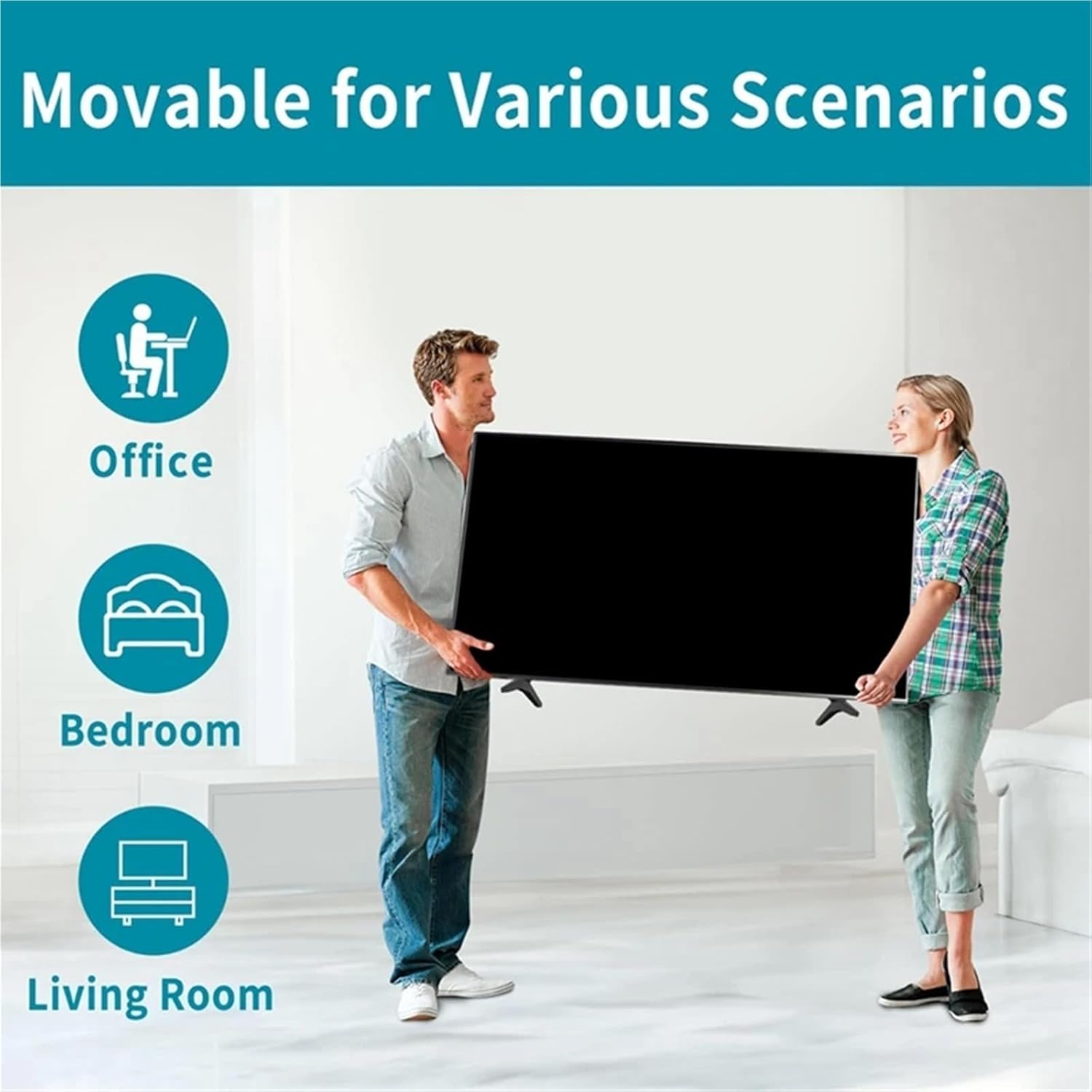 TV Stand for LG TV Legs Parts TV Stand Legs for L G 49 50 55Inch TV 50UM7300AUE 50UK6300BUB 50UK6500AUA with Screw