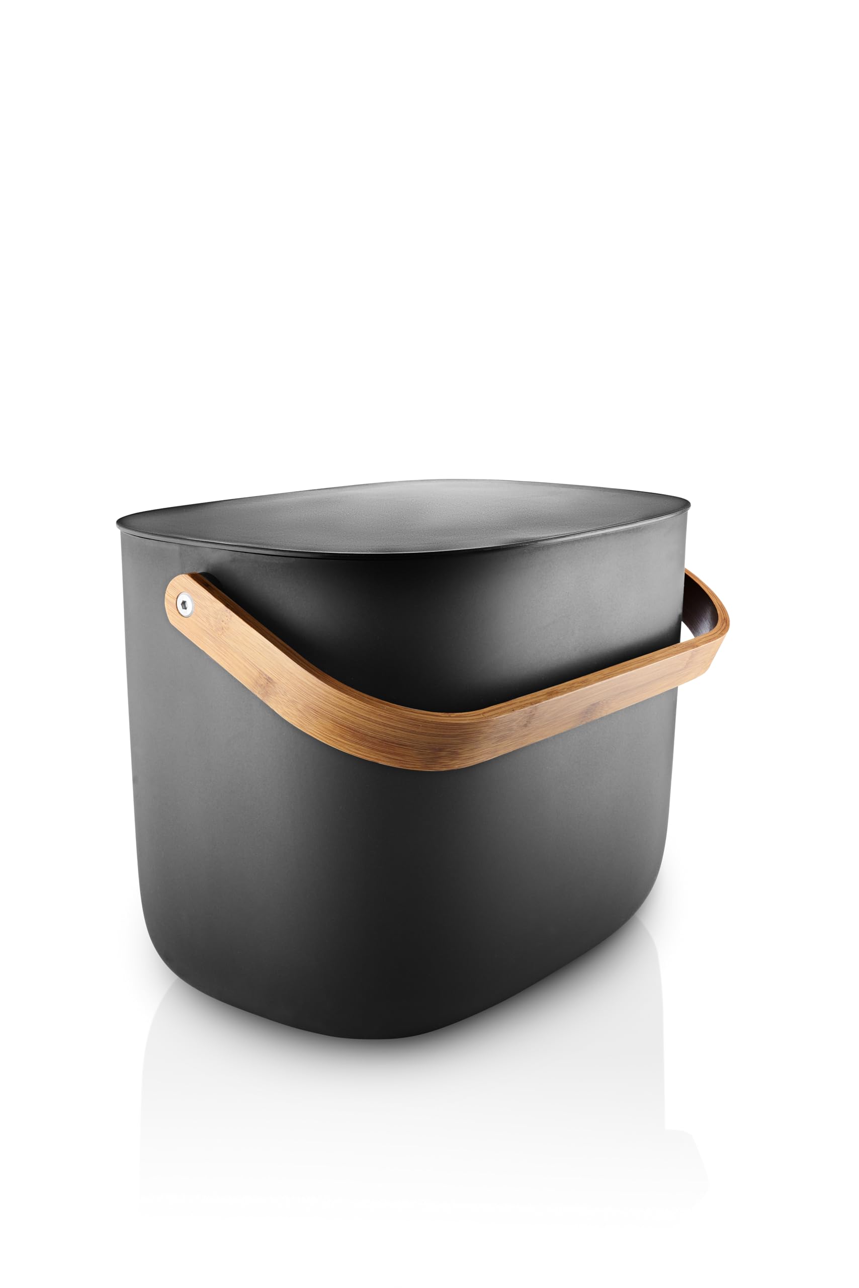 EVA SOLO Reflect Recycling Bin 16 L for 2 Bags | Medium Size Bin Efficiently Separate and Recycle | Intelligent Automatic Lid Balance | Black