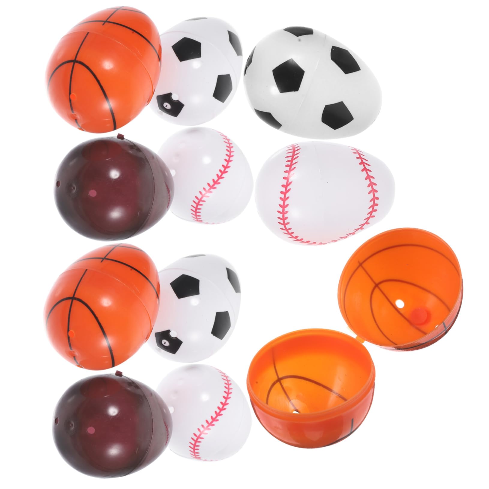 TOPBATHY 5 Set Uova Pasquali Vuote Riempibili Tema Sportivo Decorazioni per Feste Pasquali Uova per Giochi E attività per Regali E Decorazioni 12 Pezzi*5