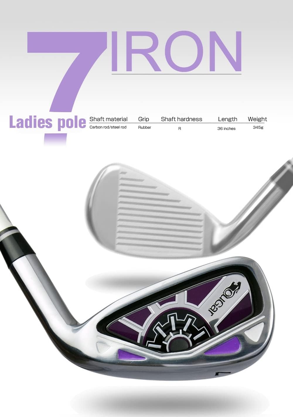 #7 Iron Single Carbon/Steel Shaft Rod Men's/Women's Right-Handed Golf Club Iron Beginners Golf Accessories