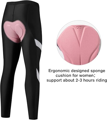 Miniatura 4 de Santic Pantalones cortos de ciclismo para mujer, acolchados, pantalones capri de ciclismo ajustados, transpirables y de secado rápido