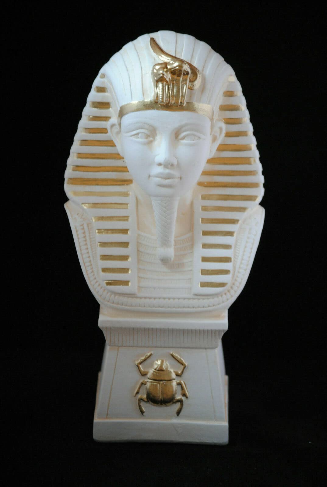 Ägyptische Groß Figur Tutenchamun Büste Pharao 2860-108, Creme