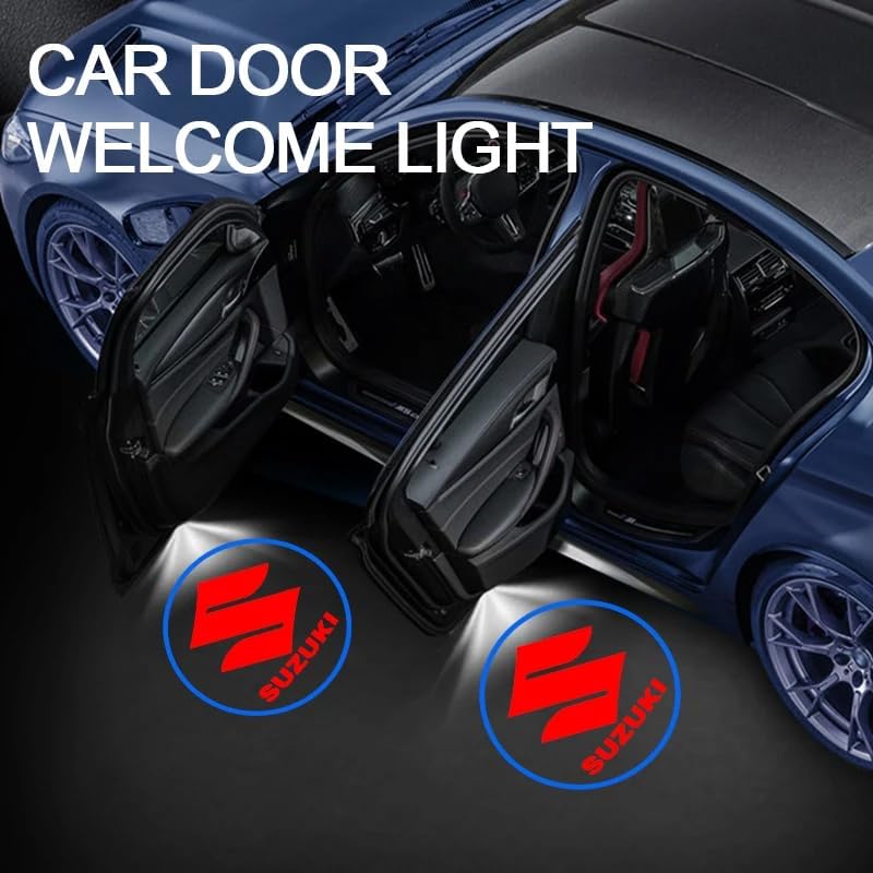 2 Stuks Voor Mazda Draadloze Autodeur Logo Licht LED HD Welkom Hoffelijkheid Ghost Schaduw Projector Lamp Geschikt Voor Mazda Autos
