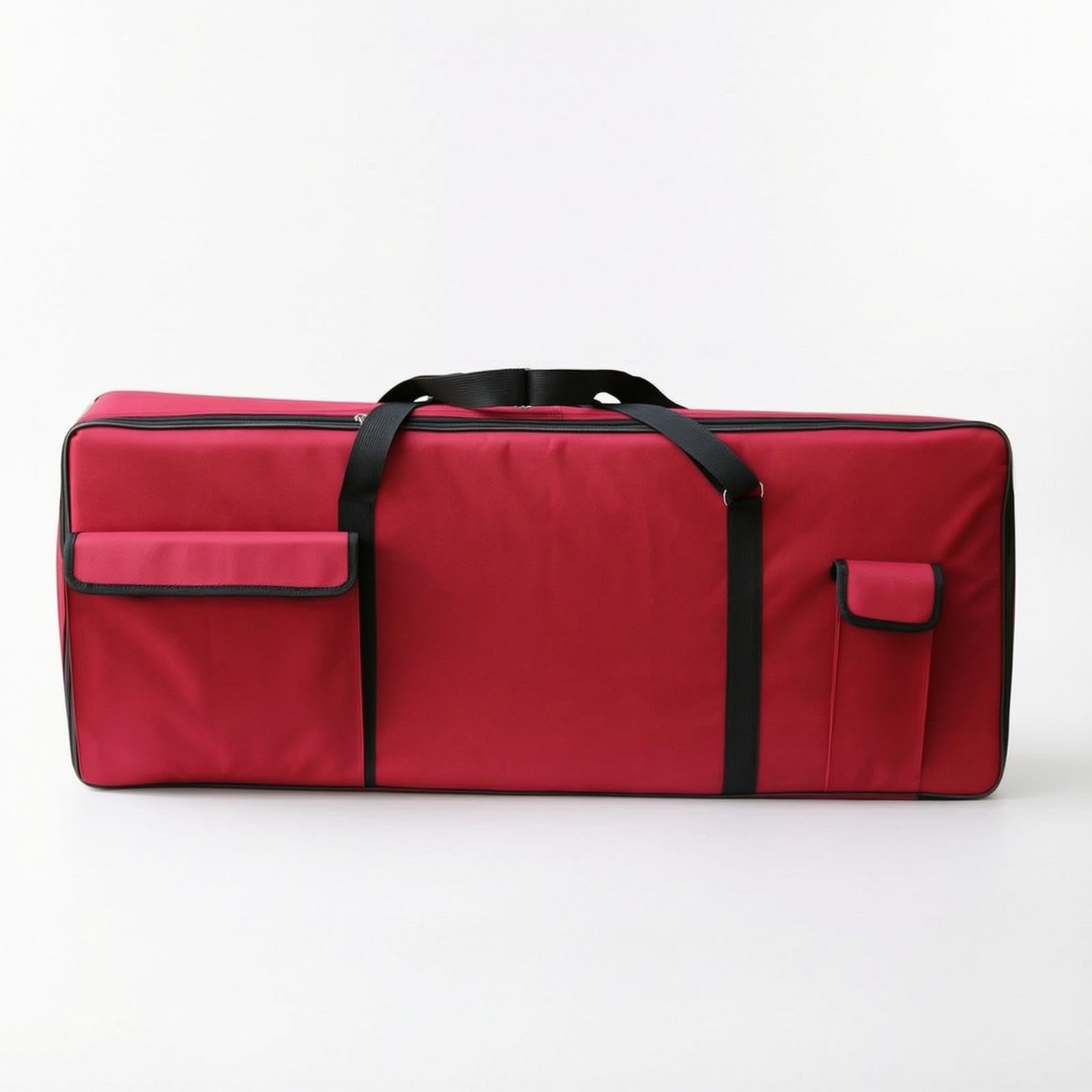 61-Key Keyboard Bag Padded Electronic Keyboard Bag Water-Resistant for Students, Travel, Rehearsals Red-picture-28