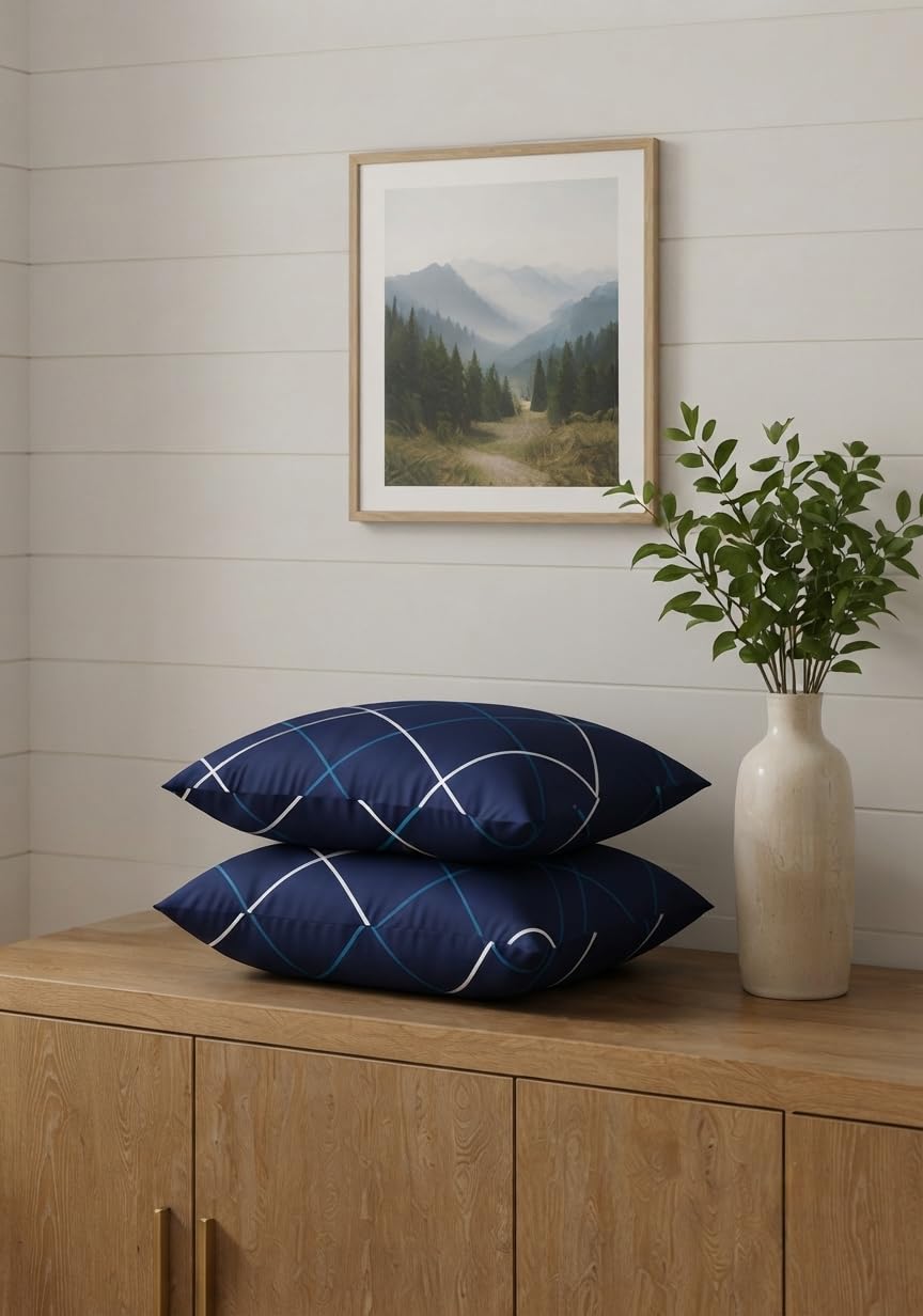 Microfiber Pillows Set of 2 for Sleeping - 16"x24" Standard Pillow | 41 x 61 cm - Blue | Pillow - A Super Soft & Fluffy Pillow for Sleeping |