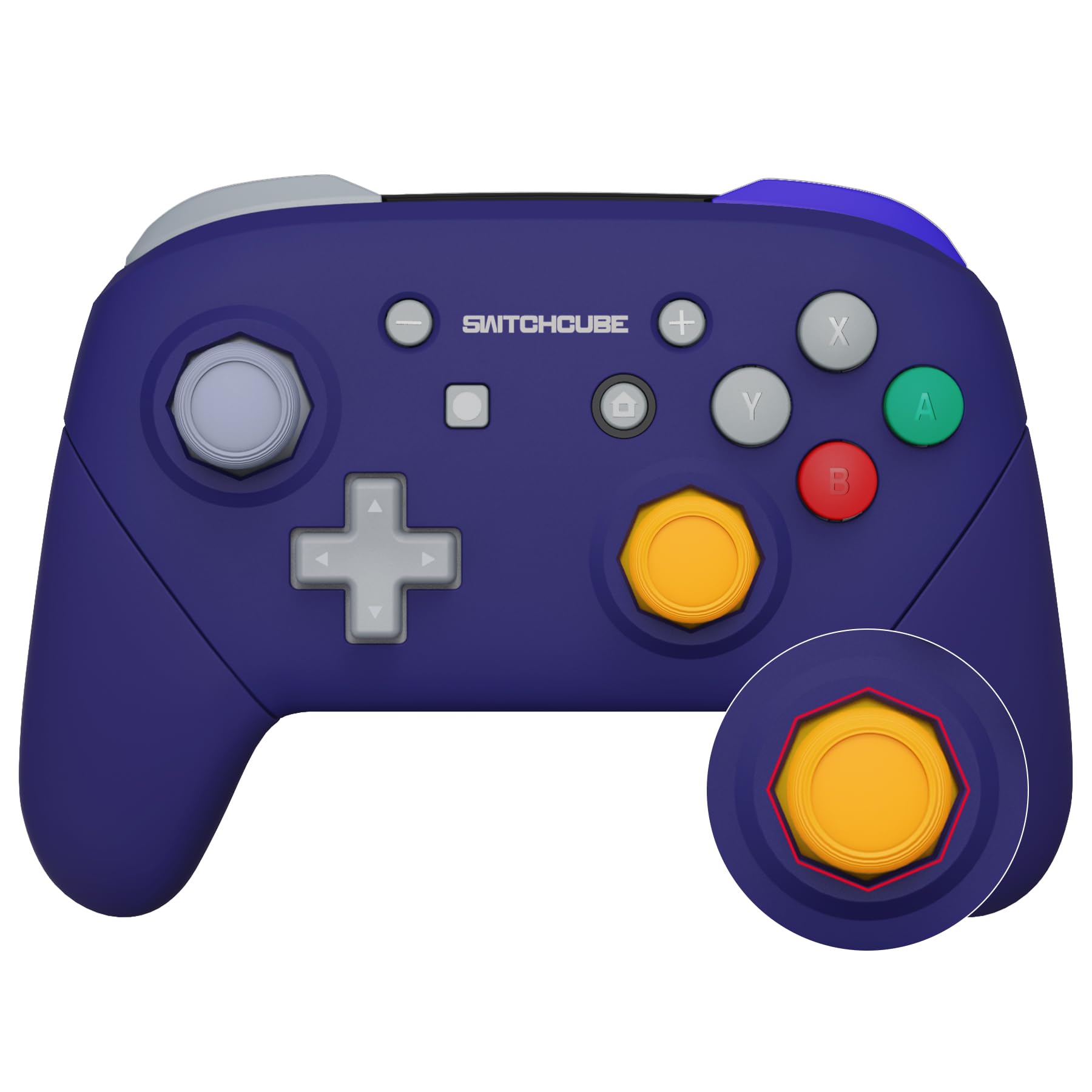 eXtremeRate Classic SwitchCube Style Faceplate Backplate Handles Cover, Octagonal Gated Sticks Design DIY Replacement Grip Housing Shell for Nintendo